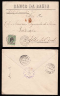 Brazil Brasil 1904 Advertising Cover BANCO DA BAHIA To Villa Do Conde - Storia Postale