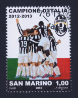 2013 SAN MARINO "JUVENTUS CAMPIONE D´ITALIA 2012/2013" SINGOLO ANNULLO PRIMO GIORNO - Used Stamps