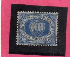 SAN MARINO 1894 - 1899 STEMMA COAT OF ARMS ARMOIRIES CENT. 25 MNH  OTTIMA CENTRATURA - Unused Stamps