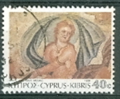 Zypern 1989 40 C. Gest. Historisches Mosaik Frau Archäologie - Used Stamps