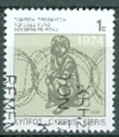 Zypern 1974 Kriegszuschlagsmarken 3x Verschieden 1 C. Gest. Kind Stacheldraht - Used Stamps