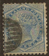 NZ 1874 6d FSF Blue P12.5 SG 156 U #CD211 - Gebraucht