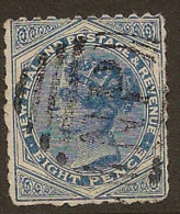 NZ 1882 8d SSF Blue P12x11.5 SG 192 U #CD213 - Gebraucht