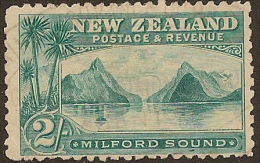 NZ 1898 2/- Milford Sound SG 269 U #CD262 - Usados