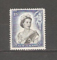 New Zealand 1954,QE II,1sh6p,Sc 298,VF MvLH* - Neufs