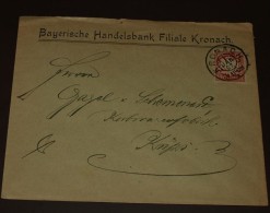 Brief Bayern  10  Pfg  Kronach Handelsbank   #cover2697 - Cartas & Documentos