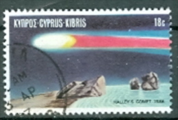 Zypern 1986 18 C. Gest. Weltraum Komet Halley - Used Stamps