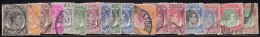 Singapore Used 17 Values, 1948, 1949, 1950, 1951, 1952, Perf., 17 1/2 X 18, KG VI, (Lot B) - Singapour (...-1959)