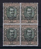 Italiana Somalia: 1926  Sa 104  , Mi.105 , MNH/** 4 Block Cat Value Sa € 1100,- ++ Brown Spot In Gum - Somalia