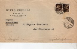 1946 LETTERA  POSTA AEREA CON ANNULLO VENEZIA - Marcofilie