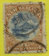 NZ 1898 4d Lake Taupo Rev Wmk SG 322x FU ZZ01 - Usados