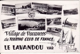 Carte Postale Photo LE LAVANDOU (Var) Village Camp De Vacances Du Touring Club De France - Le Lavandou