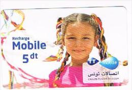 TUNISIA  -  TELECOM  (GSM RECHARGE) - GIRL     -  USED -  RIF. 8753 - Tunisie