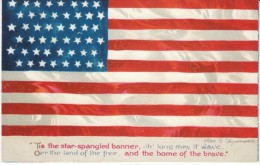 Clapsaddle Aritst Signed Patriotic US Flag Star-spangled Banner, C1910s Vintage Postcard - Clapsaddle