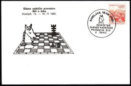 Yugoslavia 1982, Illustrated Card "Chess Festival In Kiseljak" W./ Special Postmark "Kiseljak", Ref.bbzg - Covers & Documents