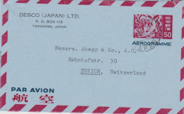 JAPON - 1963 - AEROGRAMME De YOKOHAMA Pour ZURICH - Aerogrammi