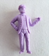 FIGURINE PUBLICITAIRE STENVAL TINTIN 35 Monochrome Violet - Pas Dunkin - Hergé HADDOCK - Tim & Struppi