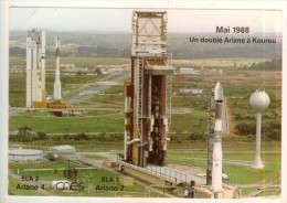 Guyane Française KOUROU  Un Doublé ARIANE 4 Mai 1988  état Moyen - Space