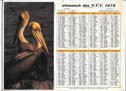 CALENDRIER - ALMANACH DES POSTES ET DES TELEGRAPHES -  ANNEE 1976  - SEINE ET MARNE - Grand Format : 1971-80