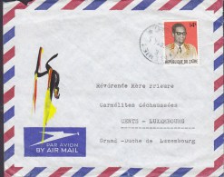 Zaire Airmail Par Avion KALEMIE 1974 Cover Lettrev To CENTS Luxembourg Mobuto Stamp - Andere & Zonder Classificatie