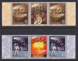 Europa Cept 2000 Yugoslavia Strip 2x2v+label ** Mnh (14867) - 2000