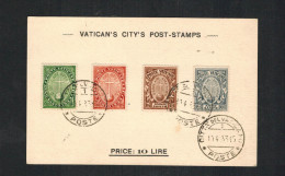 Vaticano - Anno Santo (1933) Su Cartoncino Ufficiale (non Fdc) - Gebraucht