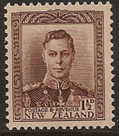 NZ 1938 1 1/2d Choc King George VI HM SG 607 SE185 - Ungebraucht