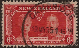 NZ 1936 6d Silver Jubilee U SG 575 RW221 - Usados