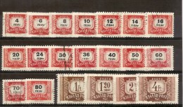 HONGRIE - LOT DE TIMBRES OBLITERES DIFFERENTS - TIMBRES TAXE - Collections