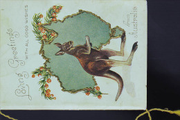 AUSTRALIE LOVING GREEFINGS  WITH ALL GOOD WISHES 1900 - Autres & Non Classés