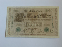 1000 Mark - Berlin 1910 Reichsbanknote - Germany **** EN ACHAT IMMEDIAT **** - 1.000 Mark