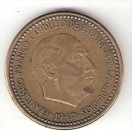 Spain  1 Peseta  1947 (54)   Km 775  Vf+ - Sonstige & Ohne Zuordnung