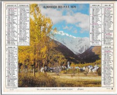 CALENDRIER - ALMANACH DES POSTES ET DES TELEGRAPHES - ANNEE 1974 - REGION PARISIENNE - Grand Format : 1971-80