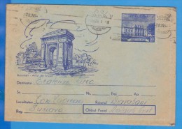 Arch Of Triumph, Bus Romania , Postal Stationery 1959 - Bus