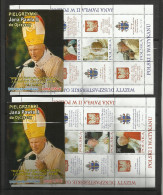 Carnet Booklet Markenheftchen Pologne Polen Poland 244  Pape Pope Papste  Jean Paul II X2 - Cuadernillos