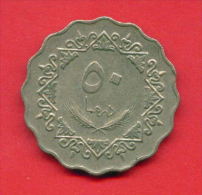 F4329 / - 50 Dirhams  - 1395 / 1975  - Libia Libya Libyen Libye Libie - Coins Munzen Monnaies Monete - Libya