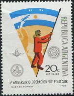 GA0580 Argentina 1971 Antarctic Expedition Team With Flag 1v MNH - Neufs