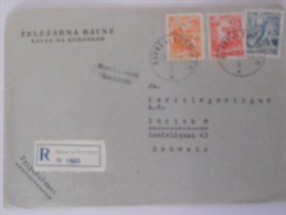 Yougoslavie Lettre Recommande De Ravne 1957 Pour Zurich - Lettres & Documents