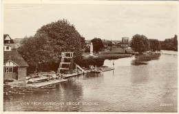 VIEW FROM CAVERSHAM BRIDGE, READING  - 2 Scans - Reading