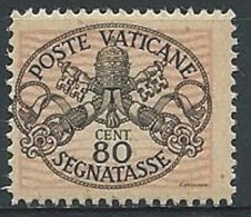 1945 VATICANO SEGNATASSE 80 CENT MNH ** - ED4 - Taxes