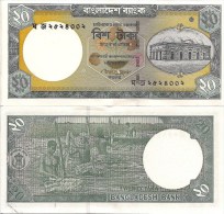 Bangladesh P48c, 20 Taka, Small Golden Mosque / Washing Jute - $3+CV - Bangladesch