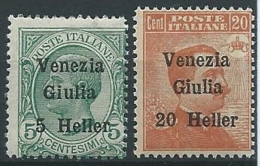 1919 VENEZIA GIULIA EFFIGIE 2 VALORI MNH ** - ED725-2 - Venezia Giulia