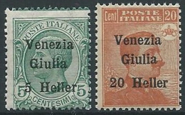 1919 VENEZIA GIULIA EFFIGIE 2 VALORI MNH ** - ED732-2 - Venezia Giulia