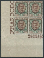 1921-22 DALMAZIA 1 CORONA QUARTINA LUSSSO MNH ** - ED722 - Dalmatien