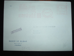 LETTRE EMA à 0,40 Du 11 VII 67 FIGUERAS + BANCO DE BILBAO - Macchine Per Obliterare (EMA)