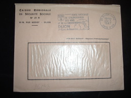 LETTRE CAISSE REGIONALE DE SECURITE SOCIALE OBL.MEC. 29-3-1967 DIJON GARE (21 COTE D'OR) + FOIRE ALIMENTATION VINS - Frankobriefe