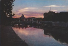 Italie,italia,LATIUM,LAZI O,ROME,ROMA,PONT,CASTEL,c Hateau,S ANGELO,SAINT ANGE,COUPOLE,LA NUIT,NIGHT - Sonstige & Ohne Zuordnung