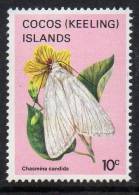 Cocos (Keeling) Islands 1982 Butterflies & Moths 10c MNH  SG 87 - Isole Cocos (Keeling)