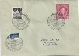 Germany (BRD) 1950  Mi.117   Nurnberg-Nurnberg 30.9.50 (mixed Franking) - Brieven En Documenten