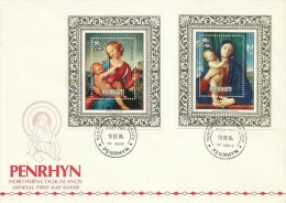 Penrhyn 1984 Christmas Souvenir Sheets FDC - Penrhyn